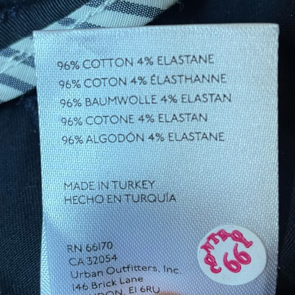 SOLD - Anthropologie Maeve High-Rise Slim Curved Sailor Pants in Navy Blue - Picture 13 of 14